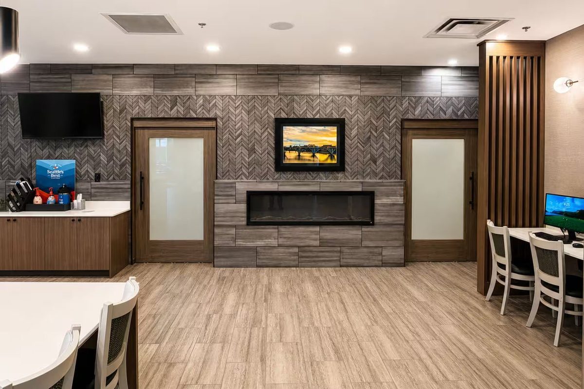 Lobby coffee bar at La Quinta Inn & Suites Knoxville West